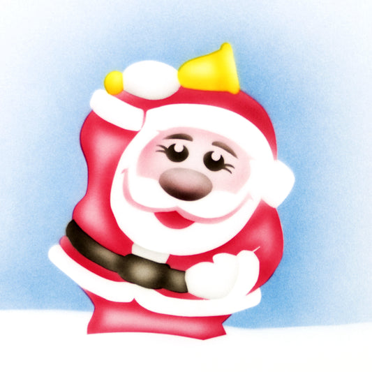 Babbo Natale con campanella - Art. n.25 - LCDBNC0025 Stencil 4 livelli