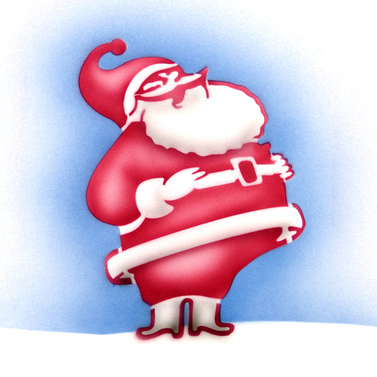 Babbo Natale sognatore - Art. n.32 - LCDBNS0032 Stencil 2 livelli
